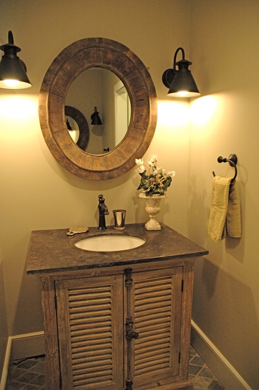 One sink in the Master bath.