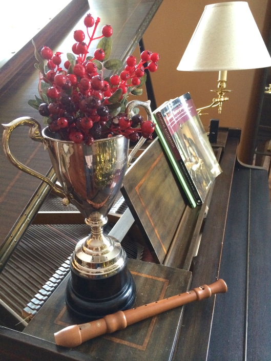 This was actually taken at another house for a photo shoot, but the trophy came from Silverwood!